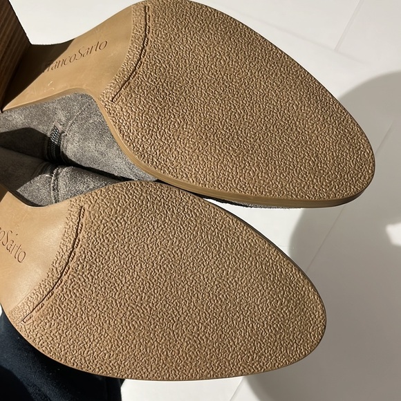 Franco Sarto Dimona Leather Booties Boots Shoes sz 8 Womens Gray Brown Fall NEW - Picture 10 of 13